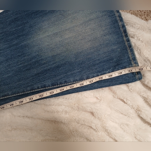 Blue Asphalt Flare Blue Jeans Distressed - Picture 8 of 10